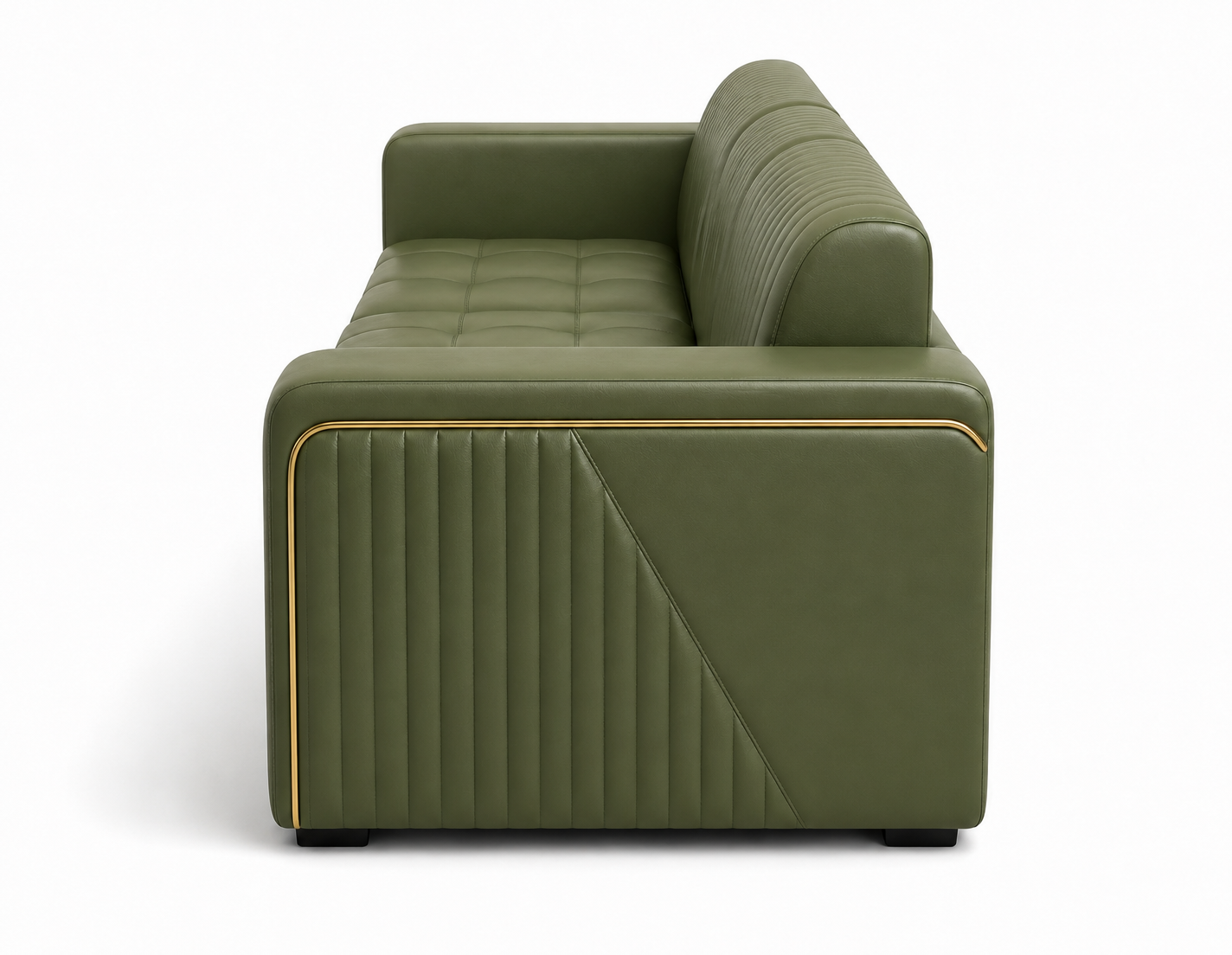 Modern Grey 3-Seater Sofa view 4